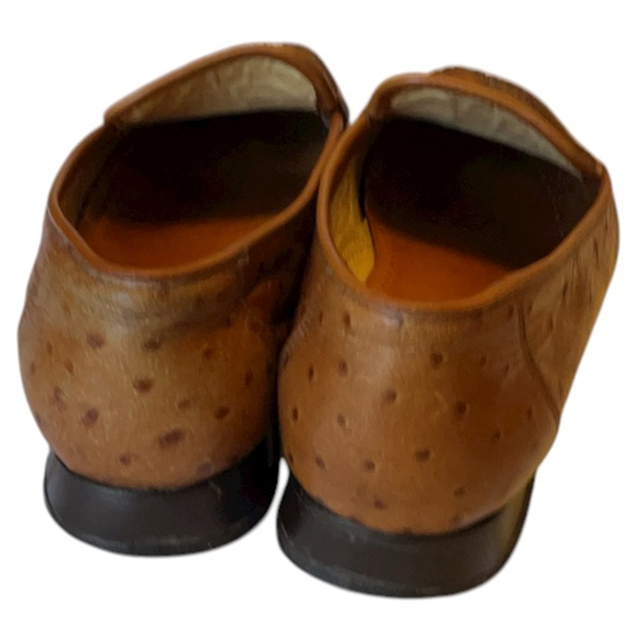 Calzaturificio Brunate Ostrich Leather Loafers Made in Italy Size 37 - Picture 6 of 12